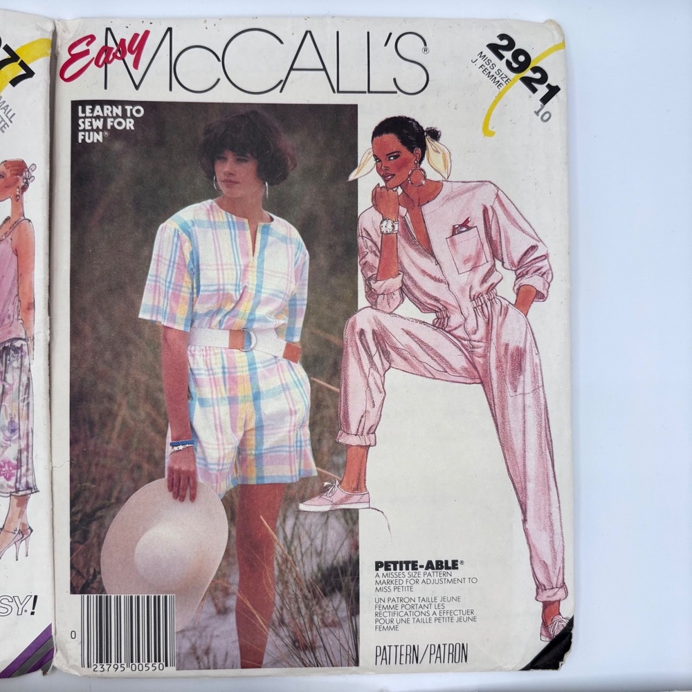 UNCUT Lot of 5 Vintage McCalls Butterick Sewing Patterns 80s 90s Jumpsuit Dress - Picture 6 of 16